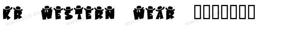 KR Western Wear 1字体转换